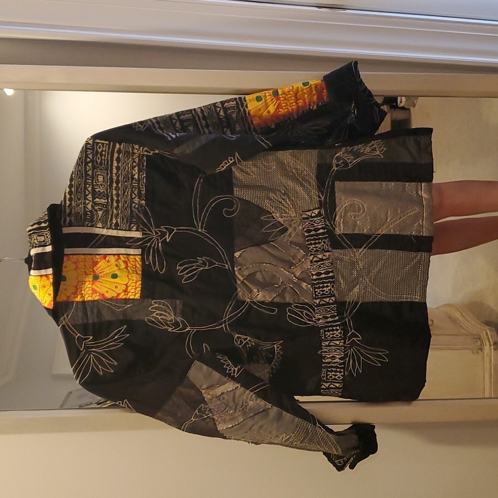 Chico’s Design Embroidered Patchwork Jacket, Size… - image 4